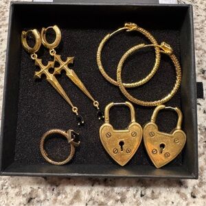 Ask & Embla 3 Earrings + 1 ring (selling together)